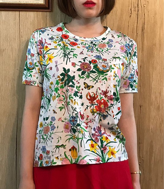 オールドグッチ　フローラ　Tシャツ